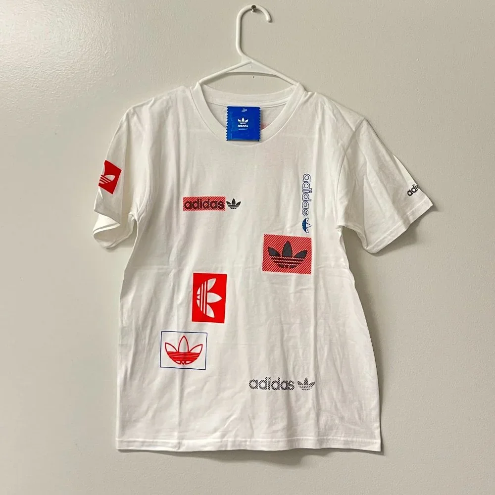 NWT!‎ adidas Multi Hit White Youth Tee